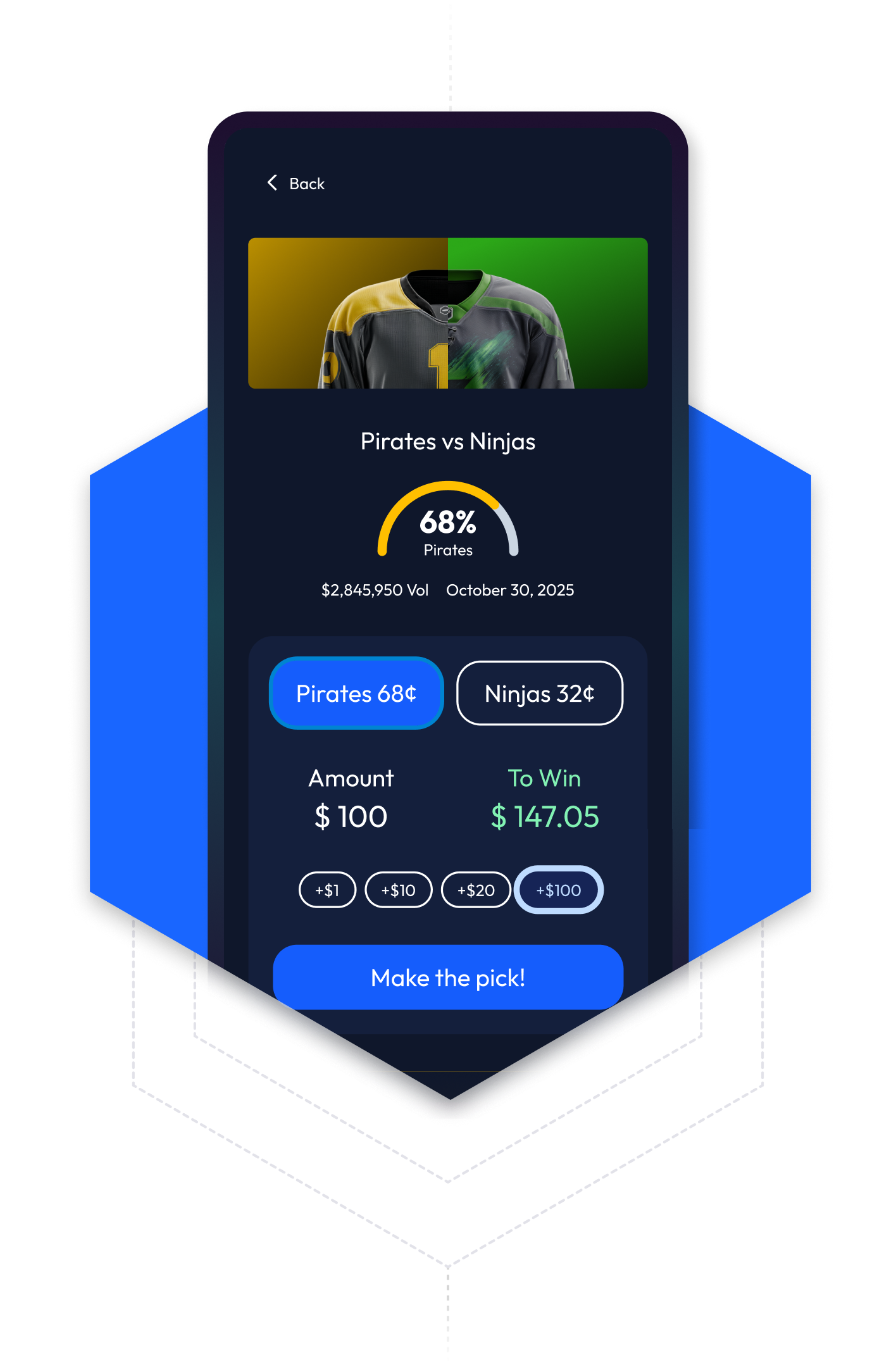 iGaming sports betting app interface