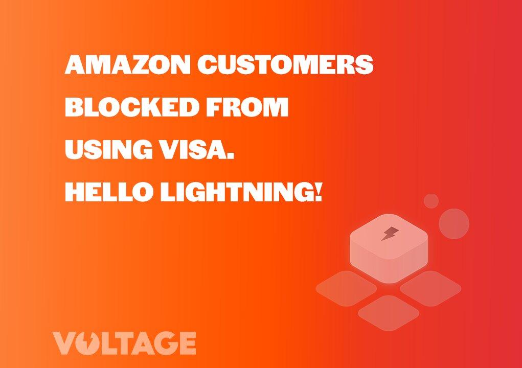 Amazon Customers Blocked from Using Visa. Hello Lightning!
