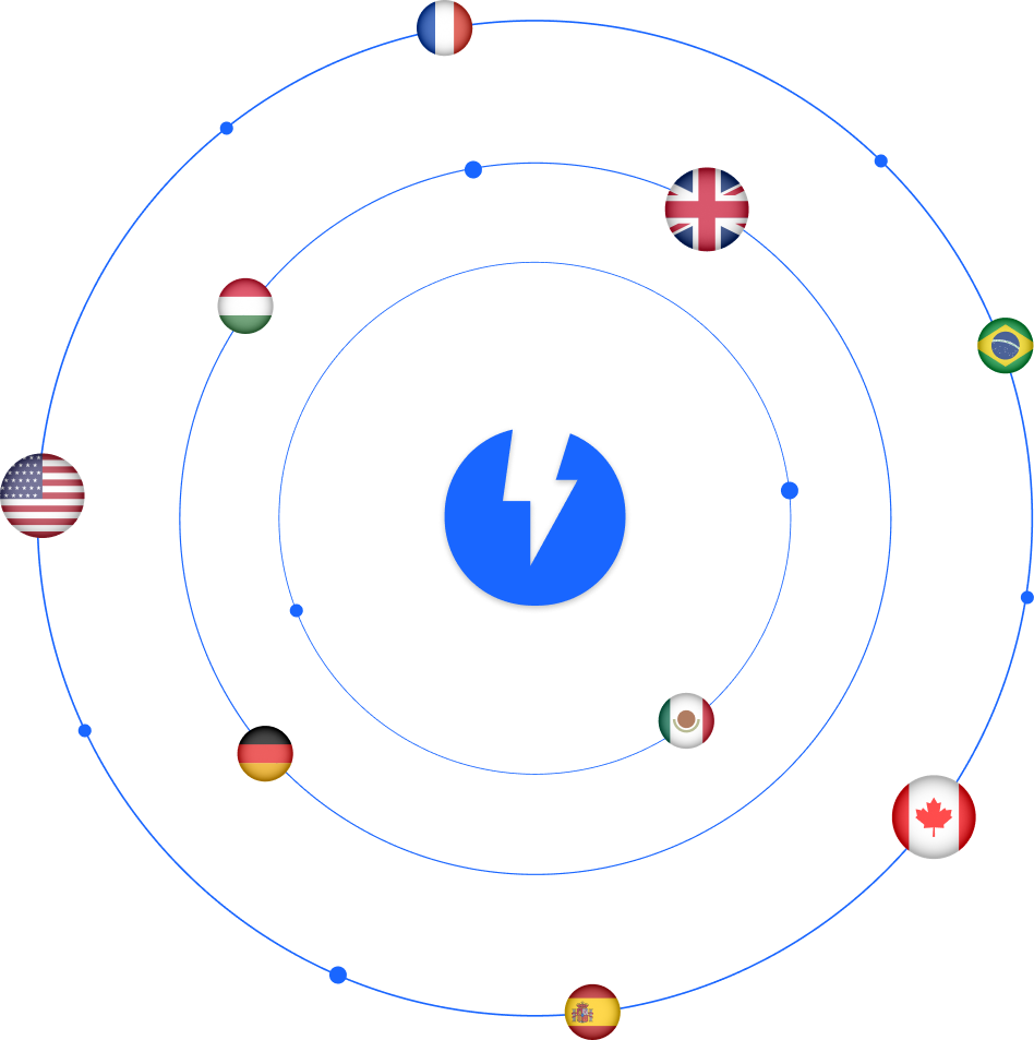 Global Lightning Network graphic showing interconnected countries