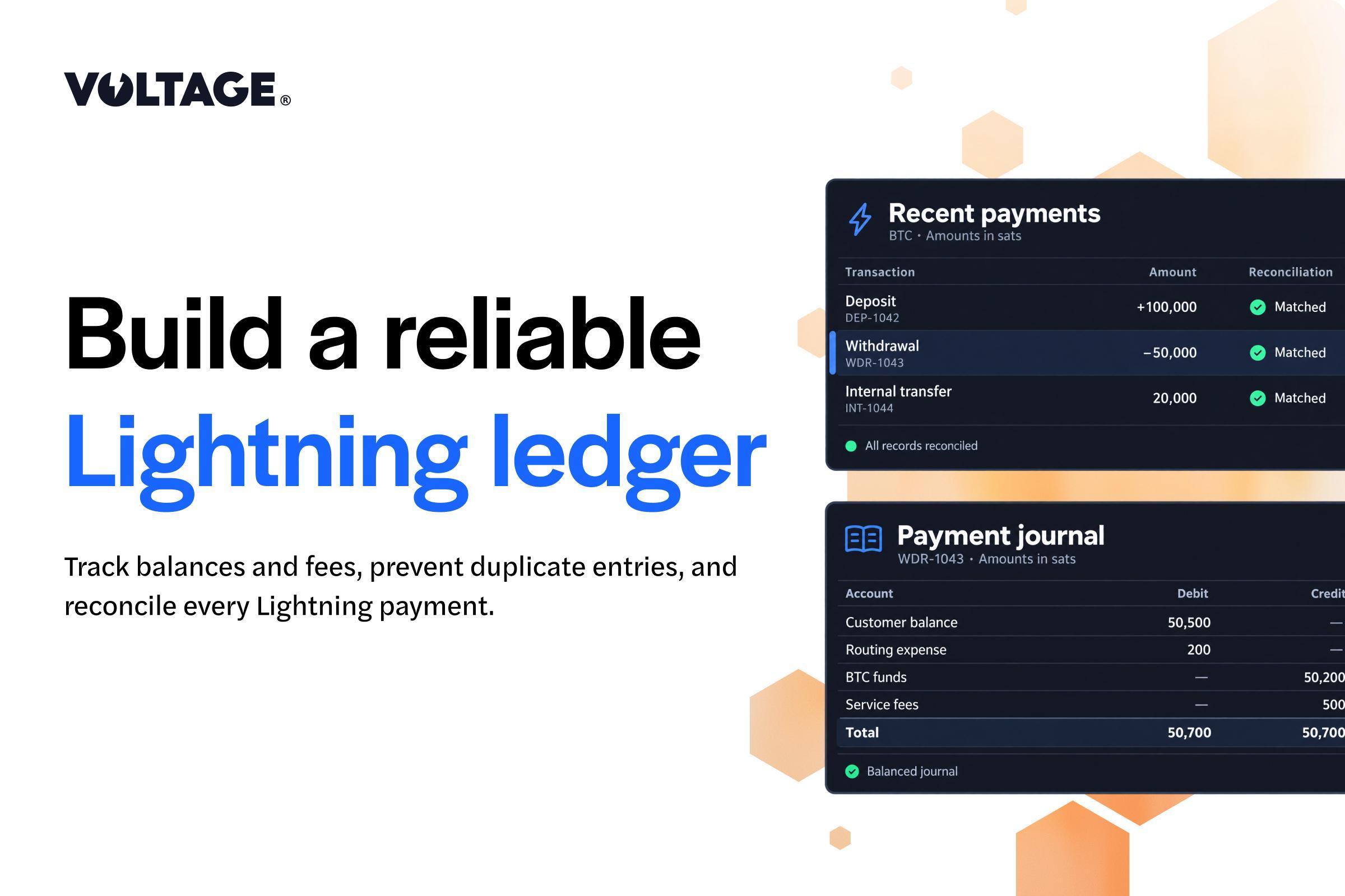 Build a reliable Lightning ledger, with payment reconciliation and balanced journal examples.